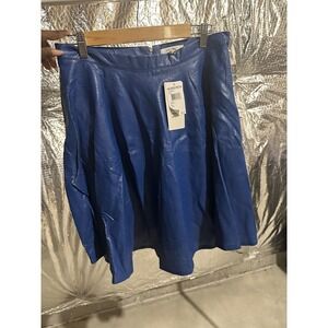 LuckyParis Women's Blue Skirt Size L | Stylish Casual Flowy Midi Skirt